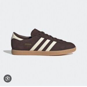 Adidas Dark Brown Sneakers with White Stripes